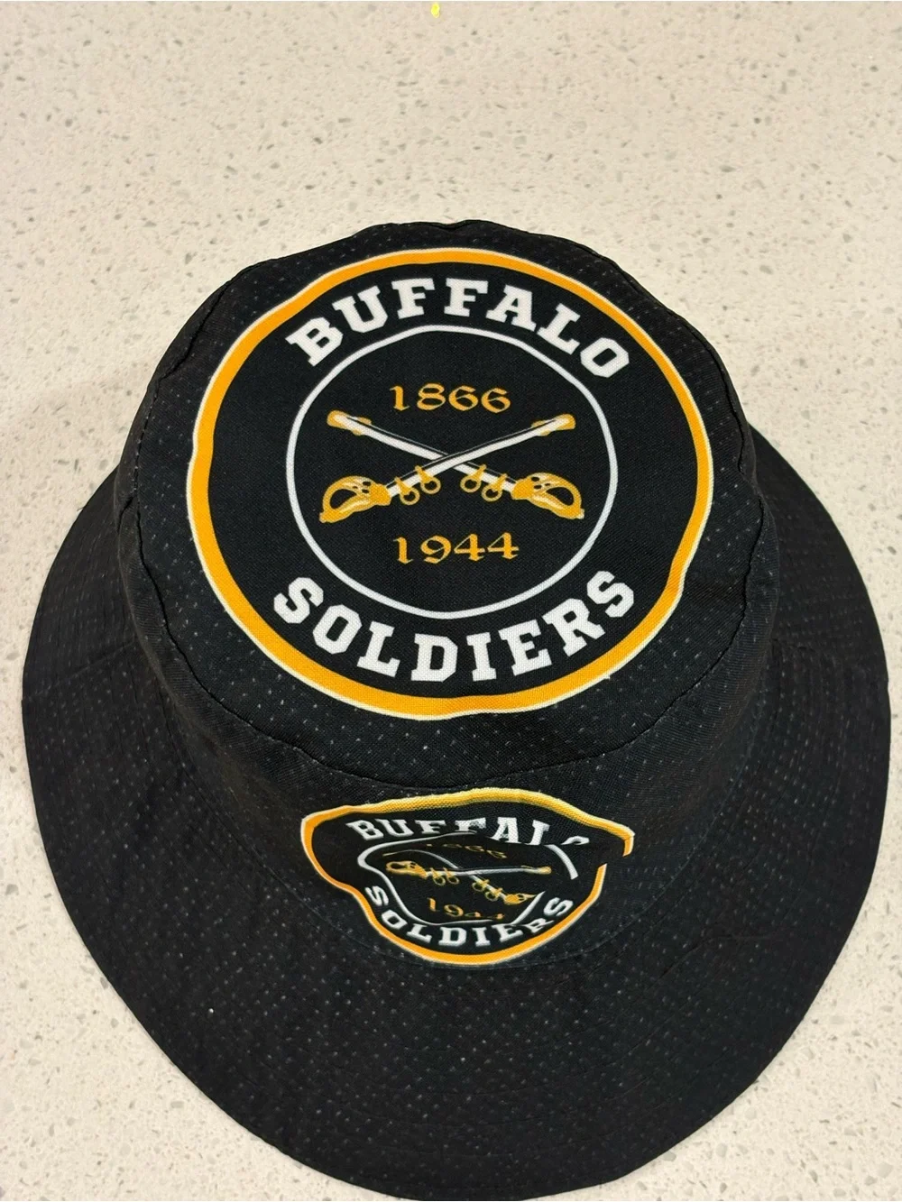 New Buffalo Soldiers Bucket Hat Black One Size 1866 1944 Historical Military